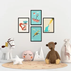 Slvarix Cartoon Animal Art Print